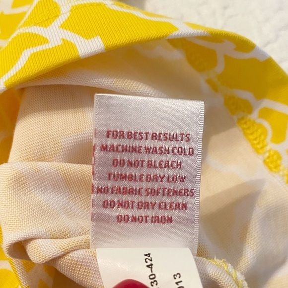 Magnolia Lane Masters Golf Short Sleeve Polo Top Yellow and White - Small - Picture 7 of 11